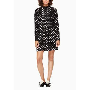 Women's Kate Spade Black Pink Floral Long Sleeve Shirtdress S